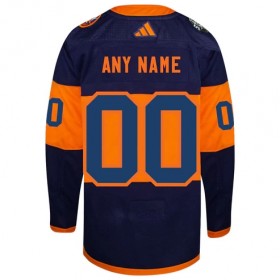 New York Islanders 2024 Premium Stadium Series Custom Adidas Navy Trikot - Herren